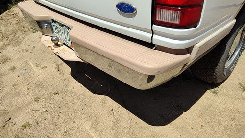 1991-1994 Ford Explorer Rear Bumper Assembly With Brackets Oem White F2tz17906j