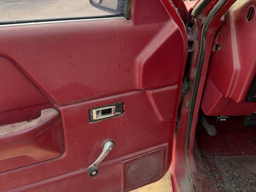 1987-1996 Dodge Dakota Driver Left Front Door Trim Panel Manual Red