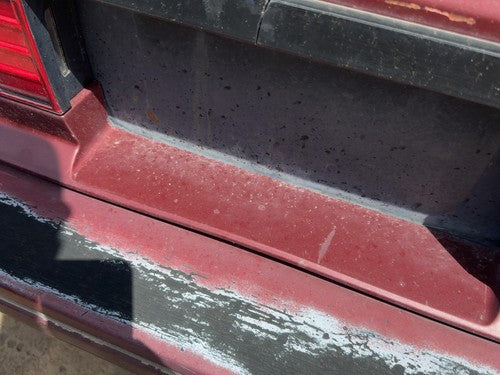 86-88 Maxima License Plate Trim Surround Panel Oem Tail Trunk Finish Sdn Red