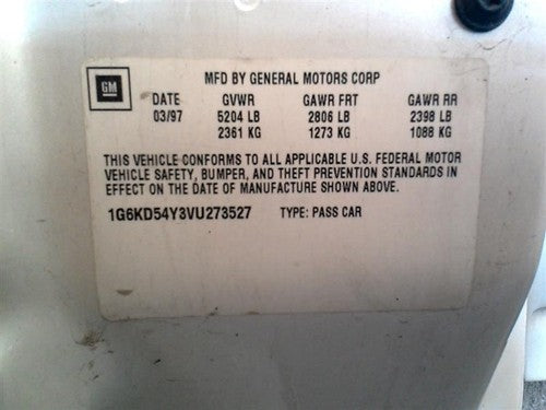 1997 Cadillac Deville Fuel Pump Assembly With Sending Unit 4.6L 19153726