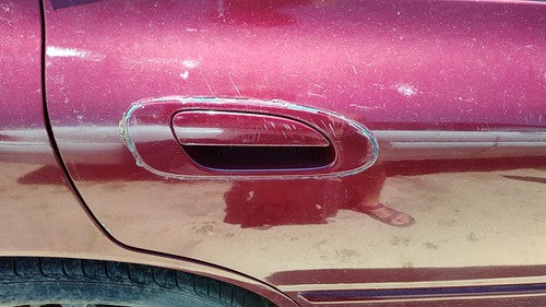1994-1997 Honda Accord Passenger Right Rear Outside Door Handle Oem Back Red