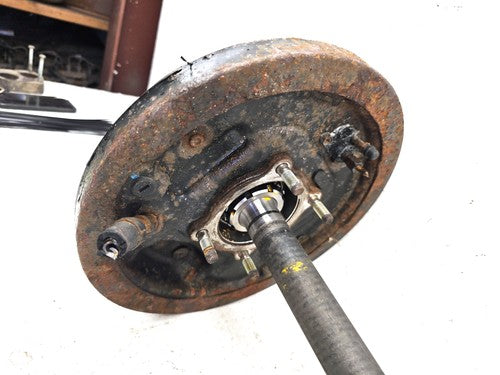 87-95 Pathfinder Passenger Right Rear Axle Shaft With Complete Brake Backing