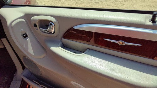 06-07 Town Country Passenger Right Front Door Trim Panel With Switches Khaki J1
