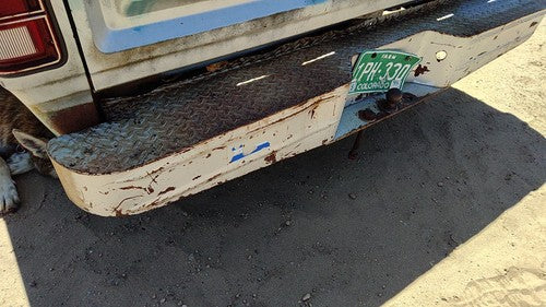 1978-1993 Dodge Ram W150 Rear Step Bumper With Brackets Oem 82400657
