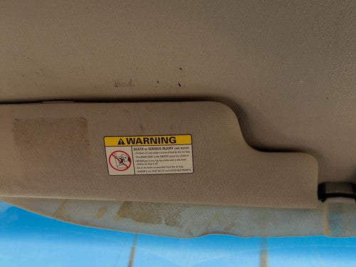 1997-2003 Ford F150 Driver Left Sun Visor OEM Light Graphite F2