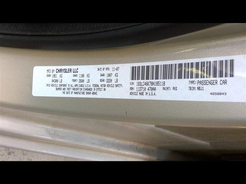2008-2014 Dodge Avenger Driver Left Power Window Control Master Switch Oem