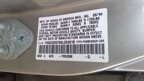 2001-2005 Honda Civic Valve Cover With Hardware Oem 1.7L 12310Plc000