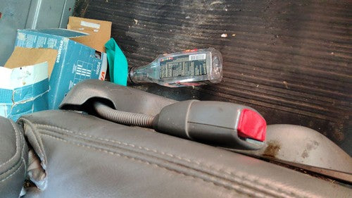 06-14 Express Van Passenger Right Front Seat Belt Buckle Receiver Oem Gray 93W