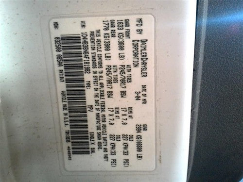 2004-2007 Dodge Durango Audio Equipment Radio Receiver