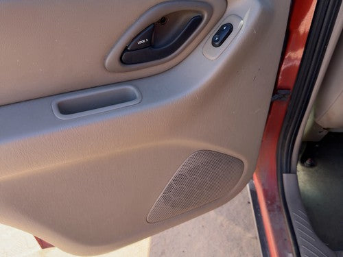 03-07 Escape Driver Left Rear Door Trim Panel With Switches Back Pebble Tan Ah