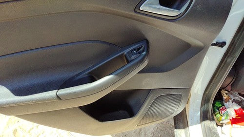 12-14 Focus Ford Driver Left Rear Door Trim Panel With Switches Back Black Ew