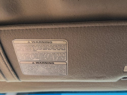 1995-1997 Ford Ranger Driver Left Sun Visor Oem Gray G2
