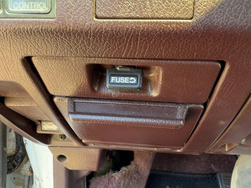 1986-1989 Honda Accord LX Sedan Fuse Cover with Cubby Dash Mauve Red OEM