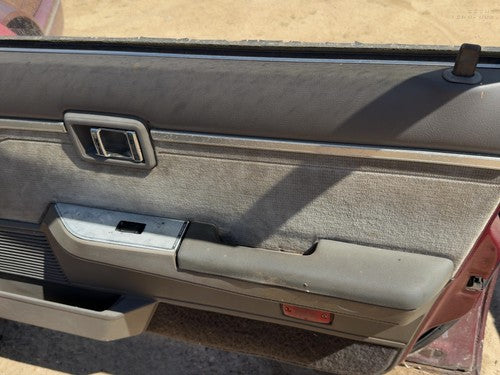 87 Maxima Passenger Right Front Door Trim Panel With Switches 4 Door Sedan Gray