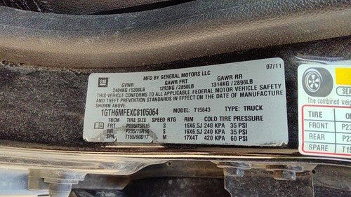09-12 Gmc Canyon Electronic Control Module Computer Ecm Ecu 3.7L At 4X4 12636659