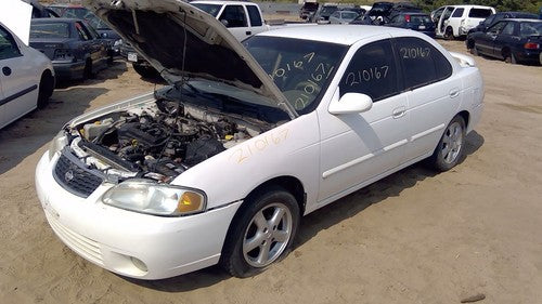 00-03 Sentra Passenger Right Rear Moulding On Door Back Trim Strip White Qm1