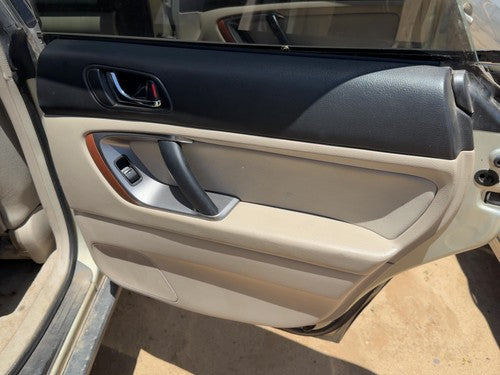 06-09 Legacy Outback Passenger Rear Door Trim Panel With Switches Back Taupe Tau