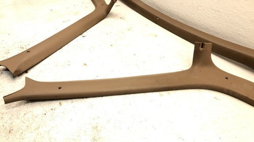 1987-1991 Ford F150 A Pillar Trim Panel Pair Set Left Right Tan Oem