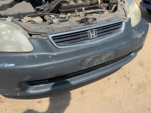 1996-1998 Honda Civic Front Bumper Cover Assembly Oem Blue B-73M 4802120