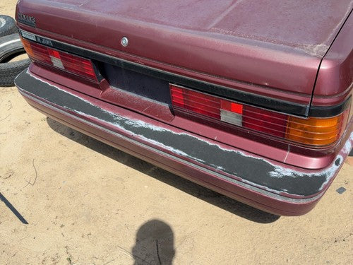 86-88 Maxima License Plate Trim Surround Panel Oem Tail Trunk Finish Sdn Red