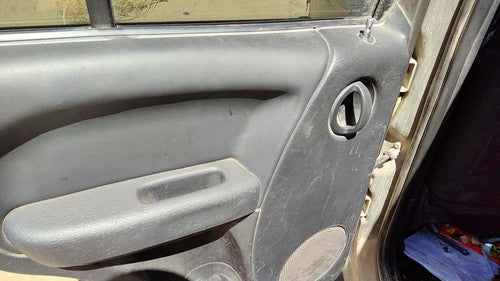 02-04 Jeep Liberty Driver Left Rear Door Trim Panel With Switches Back Gray Dv