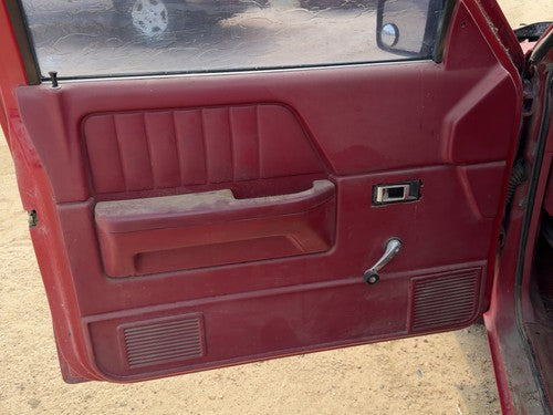 1987-1996 Dodge Dakota Driver Left Front Door Trim Panel Manual Red