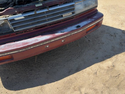 1987-1988 Nissan Maxima Front Bumper Cover Assembly Oem 4Dr Sedan Red 6202238E25