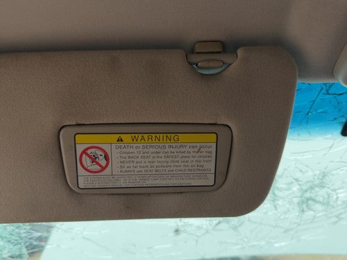 2000-2001 Infiniti I30 Driver Left Sun Visor Oem Homelink Illuminated Black