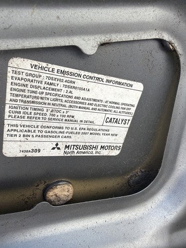 2007-2008 Mitsubishi Eclipse Driver Left Lower Kick Trim Panel Oem Gray