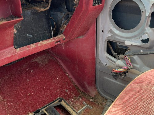 1987-1991 Ford F150 Passenger Right Lower Kick Trim Panel Oem Red