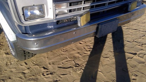 1978-1991 Chevy G20 Van Chrome Front Bumper With Brackets Oem 00464364