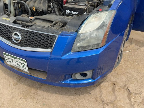 2007-2012 Nissan Sentra Front Bumper Cover Assembly Oem 2.0L Fog Lamps Blue B17