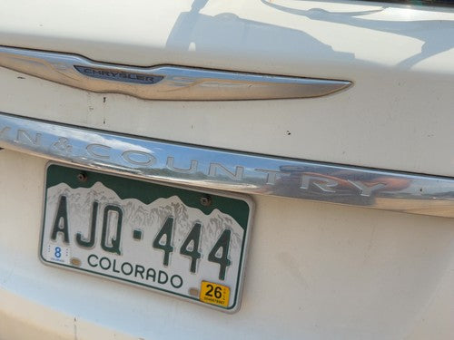 12 Town & Country License Plate Trim Surround Panel Oem Tail Hatch Chrome