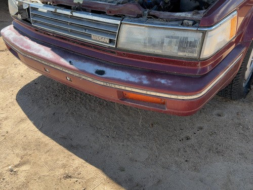 1987-1988 Nissan Maxima Front Bumper Cover Assembly Oem 4Dr Sedan Red 6202238E25