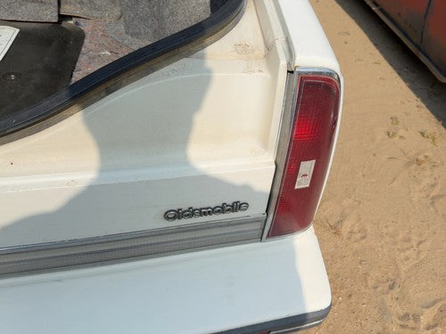 85-90 98 License Plate Trim Surround Panel Oem Tail Trunk Finish White