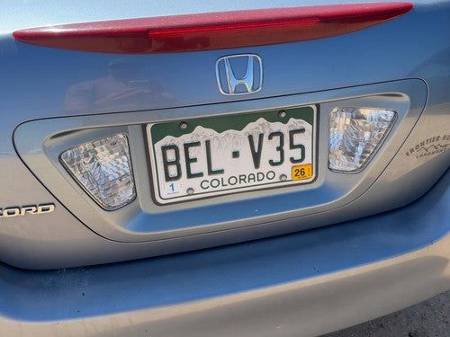 06-07 Accord License Plate Trim Surround Tail Trunk Finish Sedan Cool Blue B542M