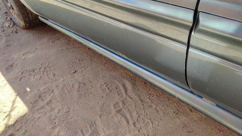 00-04 Lesabre Buick Driver Left Lower Rocker Panel Moulding Side Skirt Blue