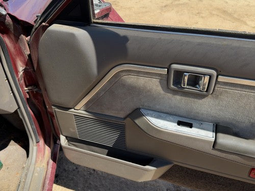 87 Maxima Passenger Right Front Door Trim Panel With Switches 4 Door Sedan Gray
