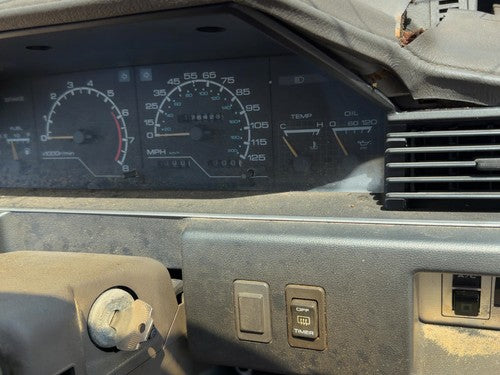87-88 Nissan Maxima Trim Bezel Around Speedometer Oem Dash Surround Panel Gray