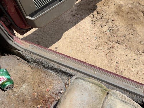85-88 Nissan Maxima Passenger Right Lower Sill Step Moulding Trim Panel Oem Gray