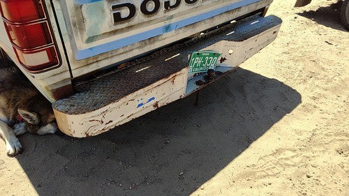 1978-1993 Dodge Ram W150 Rear Step Bumper With Brackets Oem 82400657
