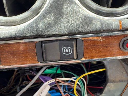 1980 Mercedes 450SL 107 Heated Rear Window Switch Dash OEM 0008206010