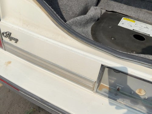 85-90 98 License Plate Trim Surround Panel Oem Tail Trunk Finish White