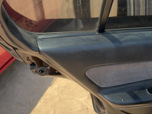 96-99 Nissan Maxima Driver Left Rear Door Trim Panel With Switches Back Black