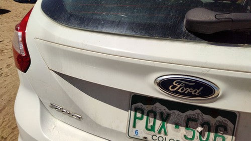 14 Focus Ford Focus License Plate Trim Surround Panel Tail Trunk Finish White Yz