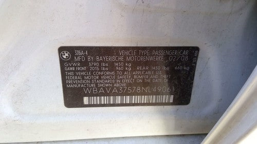 2007-2013 Bmw 328Xi Engine Cover Top Plastic Shield Oem 3.0L 11127555338