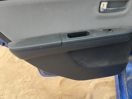 11-12 Sentra Driver Left Rear Door Trim Panel With Switches Back Charcoal X