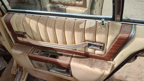 77-84 Cadillac Deville Passenger Right Rear Door Trim Panel With Switches Back