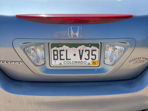 06-07 Accord License Plate Trim Surround Tail Trunk Finish Sedan Cool Blue B542M