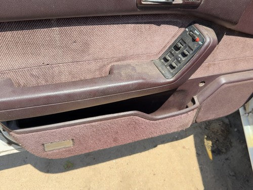 1989 Honda Accord Lx Driver Left Front Door Trim Panel With Master Switch Maroon